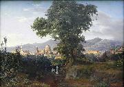 August Ahlborn View of Florenz oil